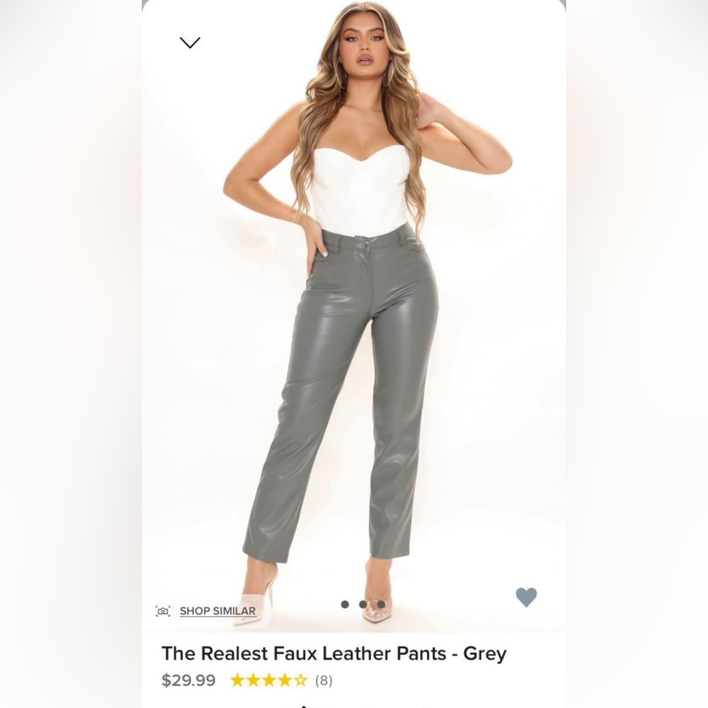 Fashion Nova Black Faux Leather Pants